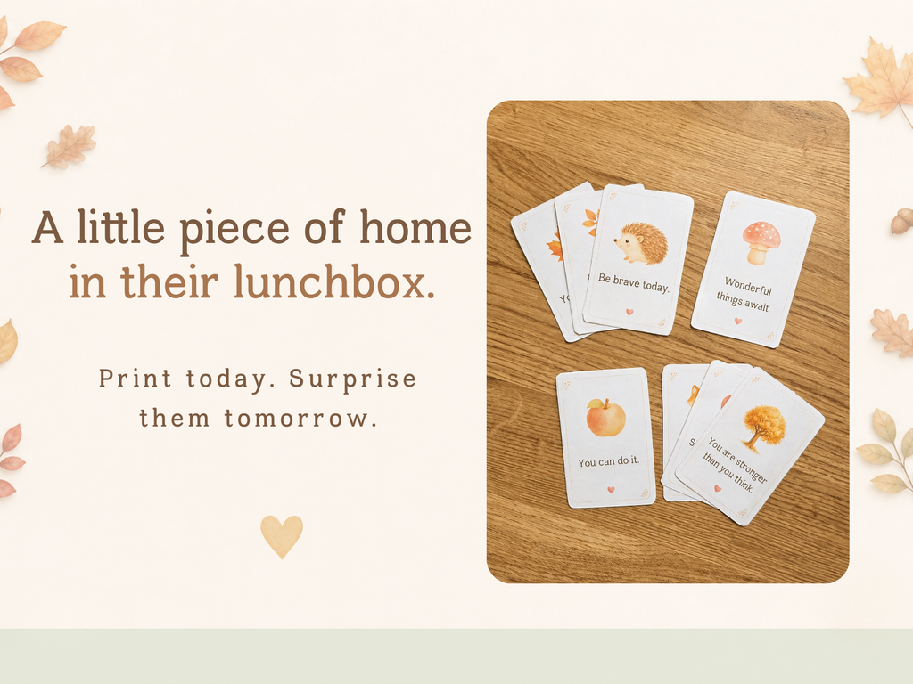 Autumn Lunchbox Notes for Kids | Printable Fall School Lunch Notes