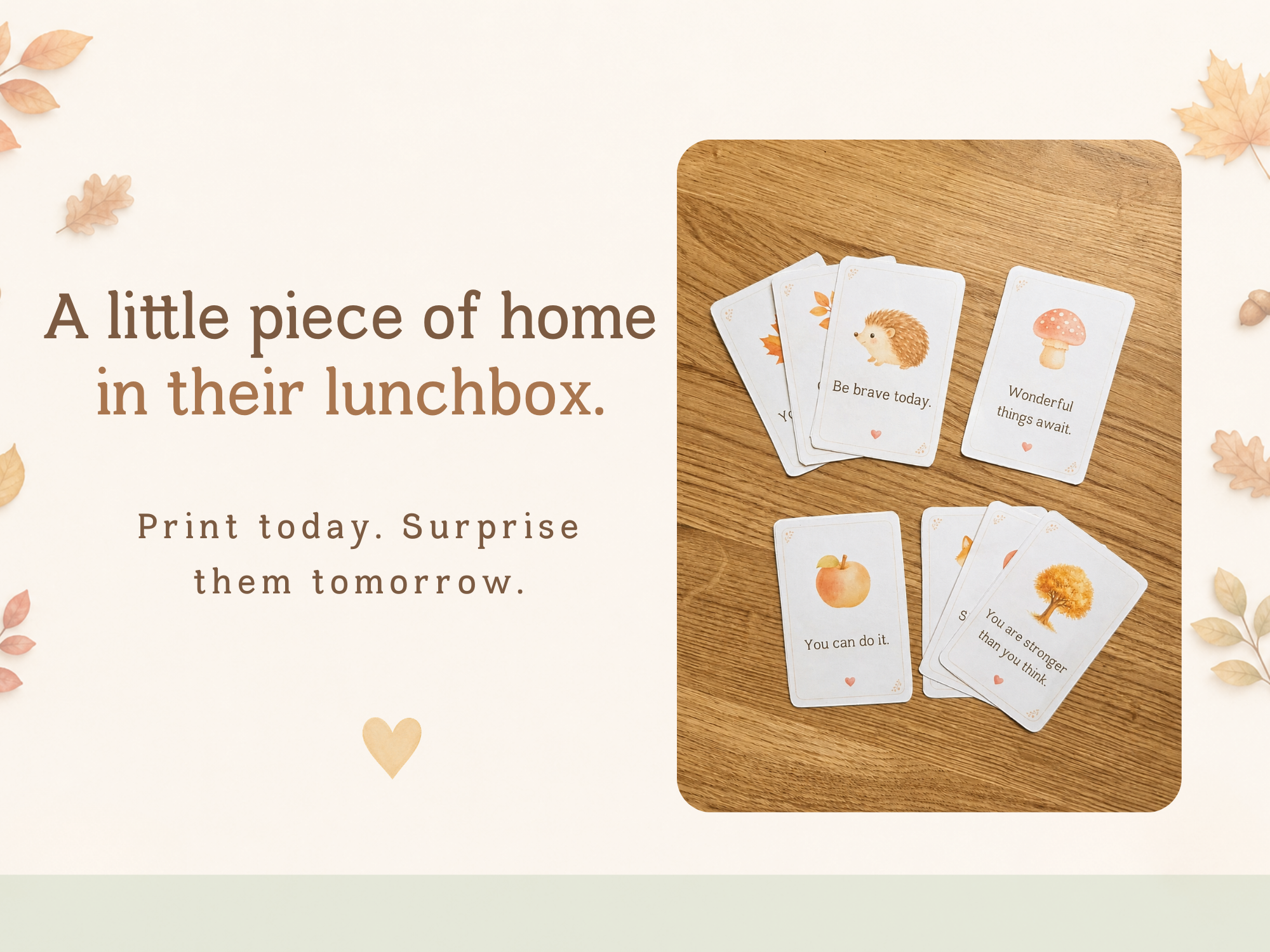 Autumn Lunchbox Notes for Kids | Printable Fall School Lunch Notes