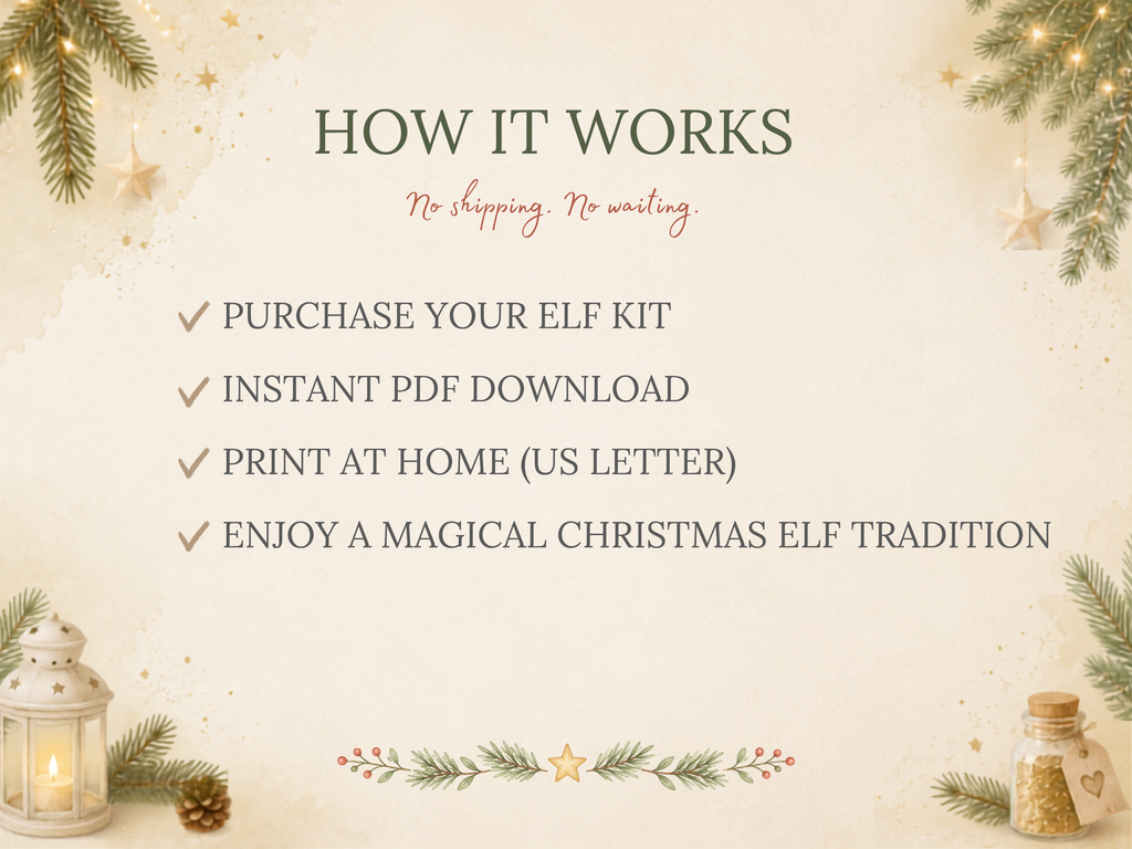 Christmas Elf Workbook | Printable Elf Planner & Tradition Organizer