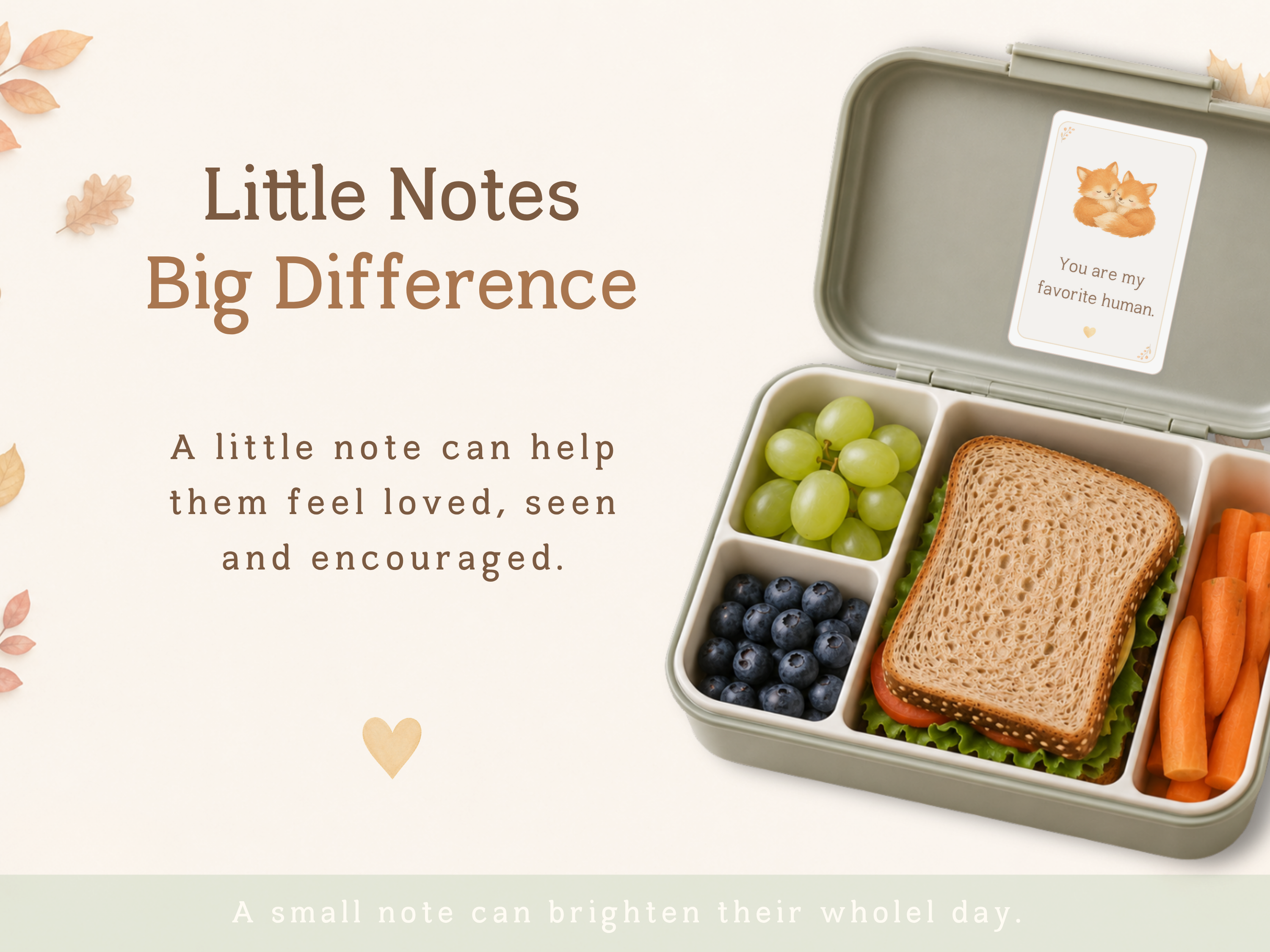 Autumn Lunchbox Notes for Kids | Printable Fall School Lunch Notes
