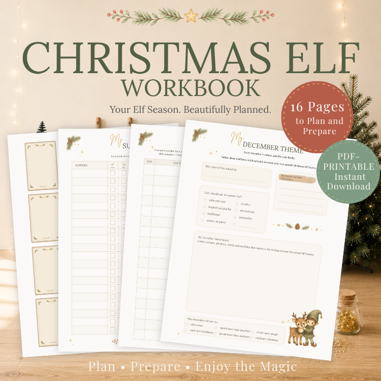 Christmas Elf Workbook | Printable Elf Planner & Tradition Organizer