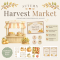Autumn Harvest Market Pretend Play Kit | Printable Farmers Market
