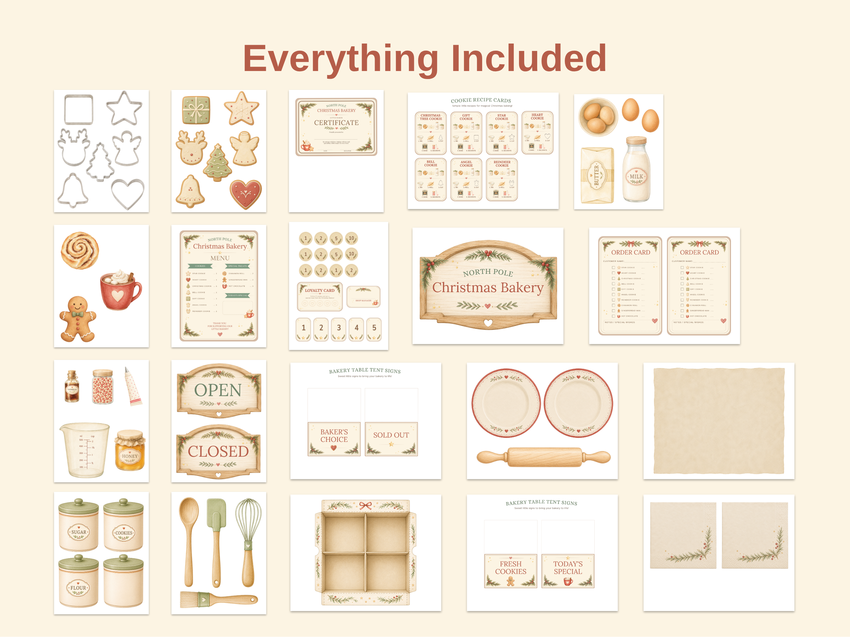 Christmas Bakery | Printable Pretend Play Kit