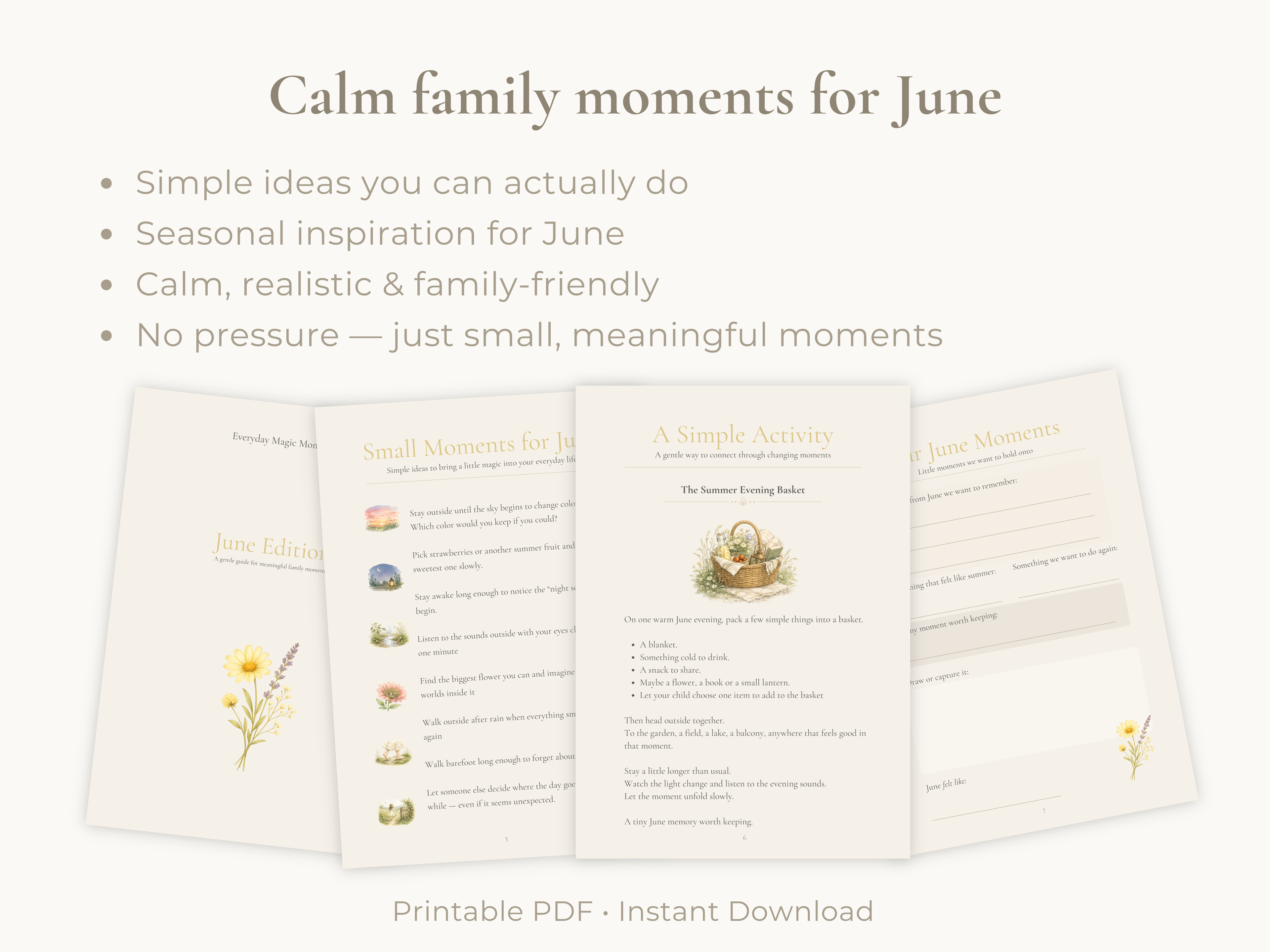 June Family Moments Guide | Printable Family Activities & Rituals