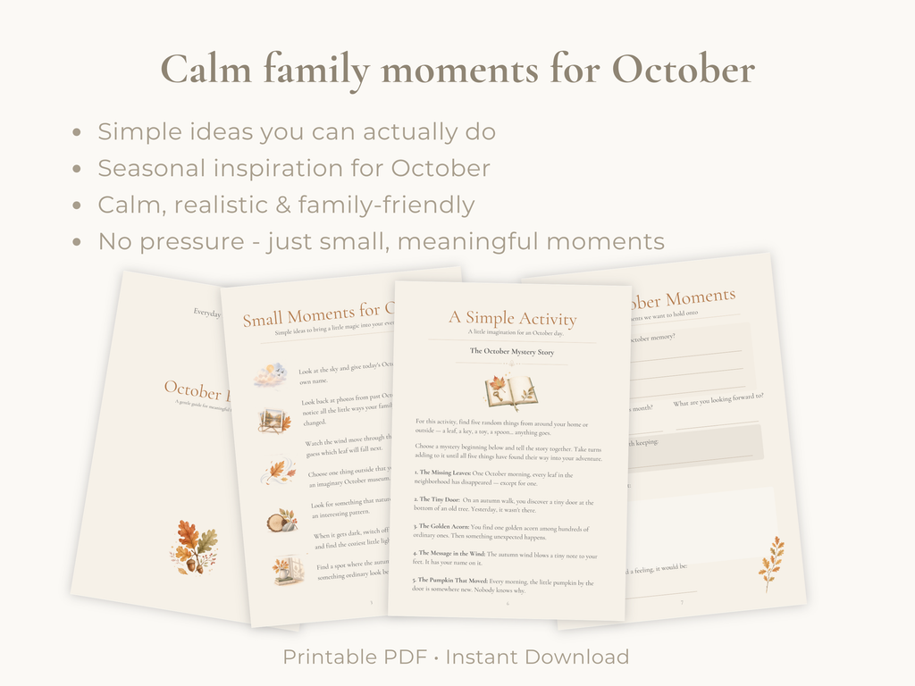 October Family Moments Guide | Printable Family Activities & Rituals