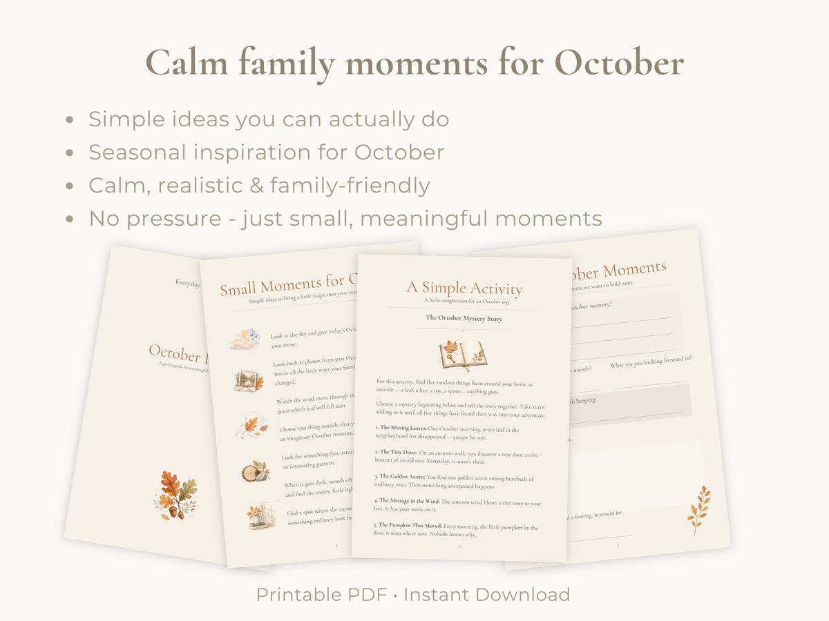 October Family Moments Guide | Printable Family Activities & Rituals