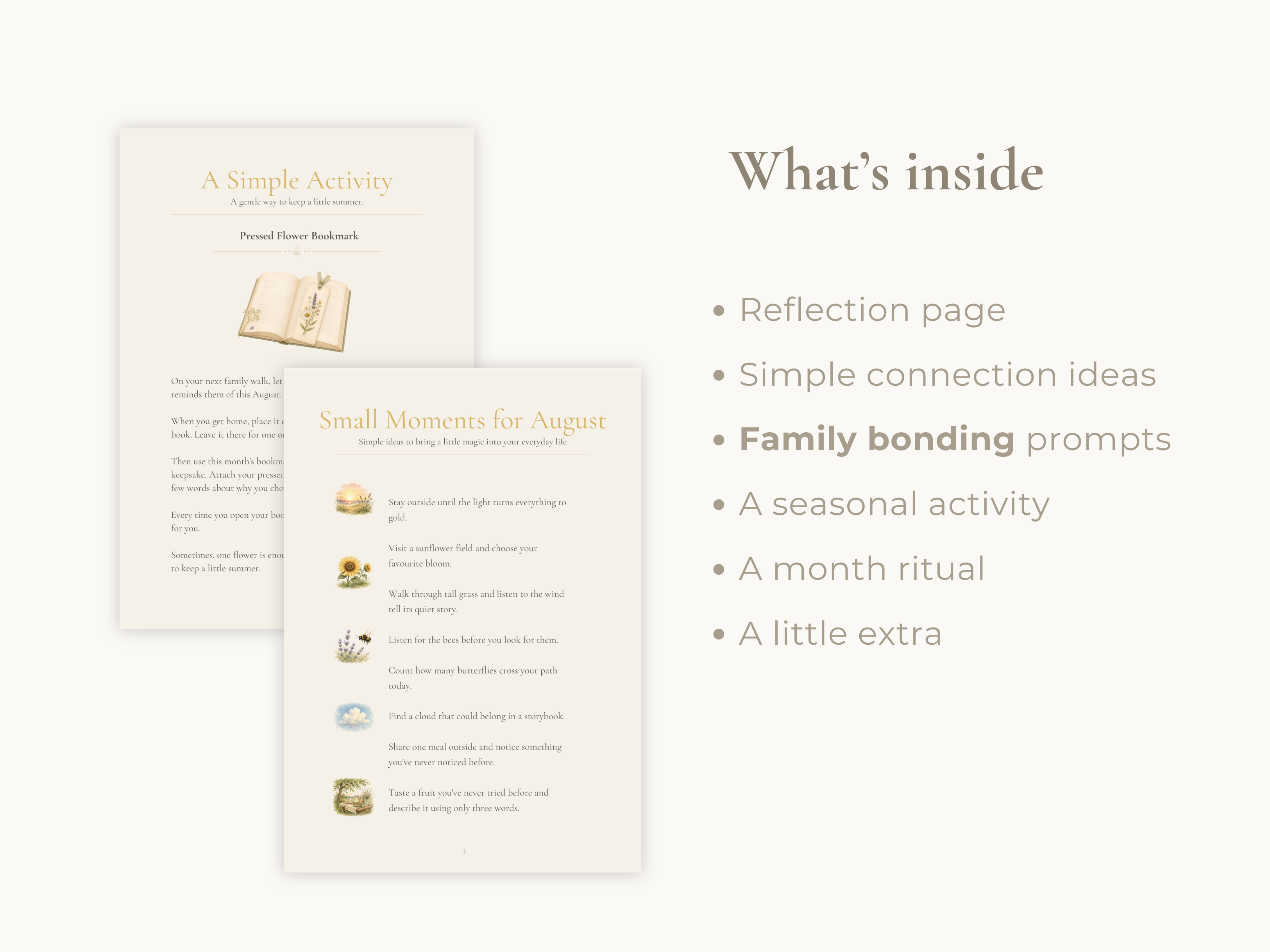 August Family Moments Guide | Printable Family Activities & Rituals