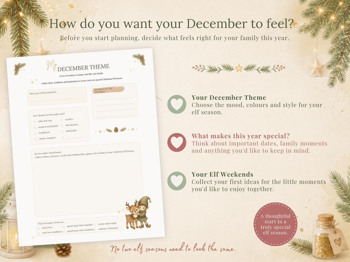 Christmas Elf Workbook | Printable Elf Planner & Tradition Organizer