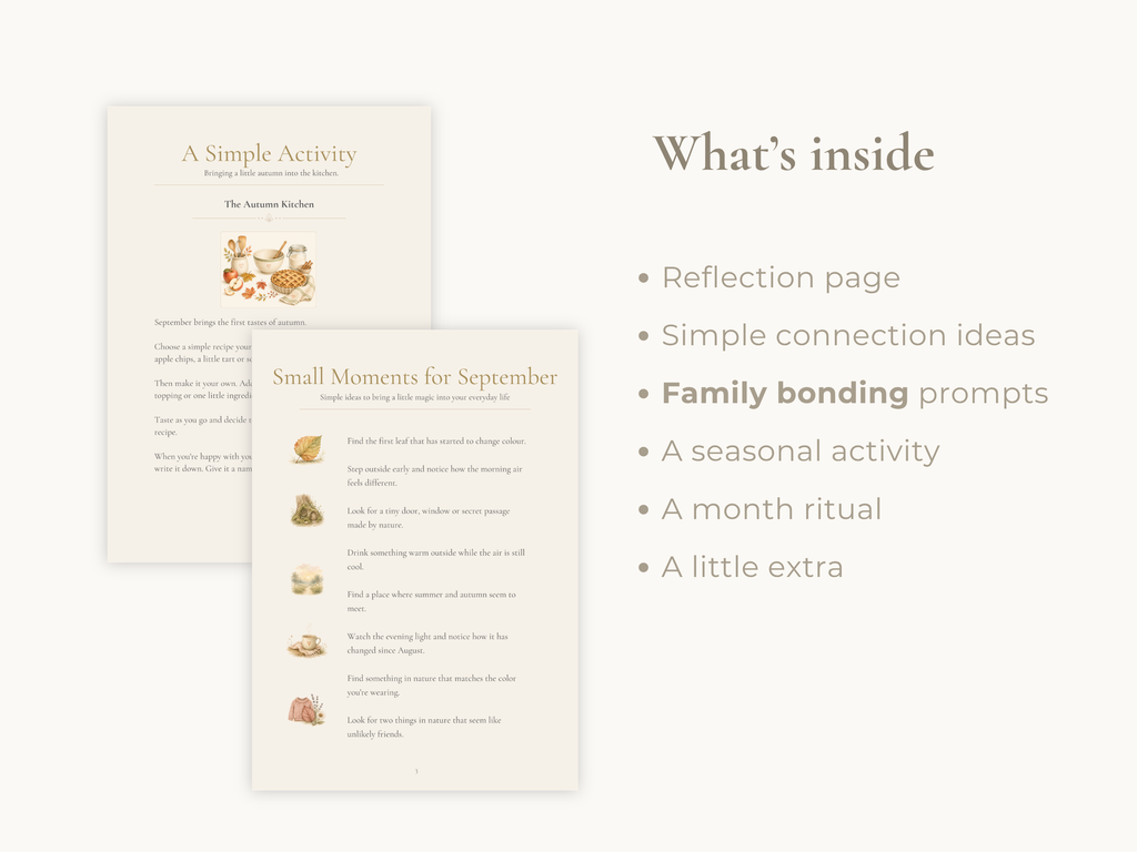 September Family Moments Guide | Printable Family Activities & Rituals