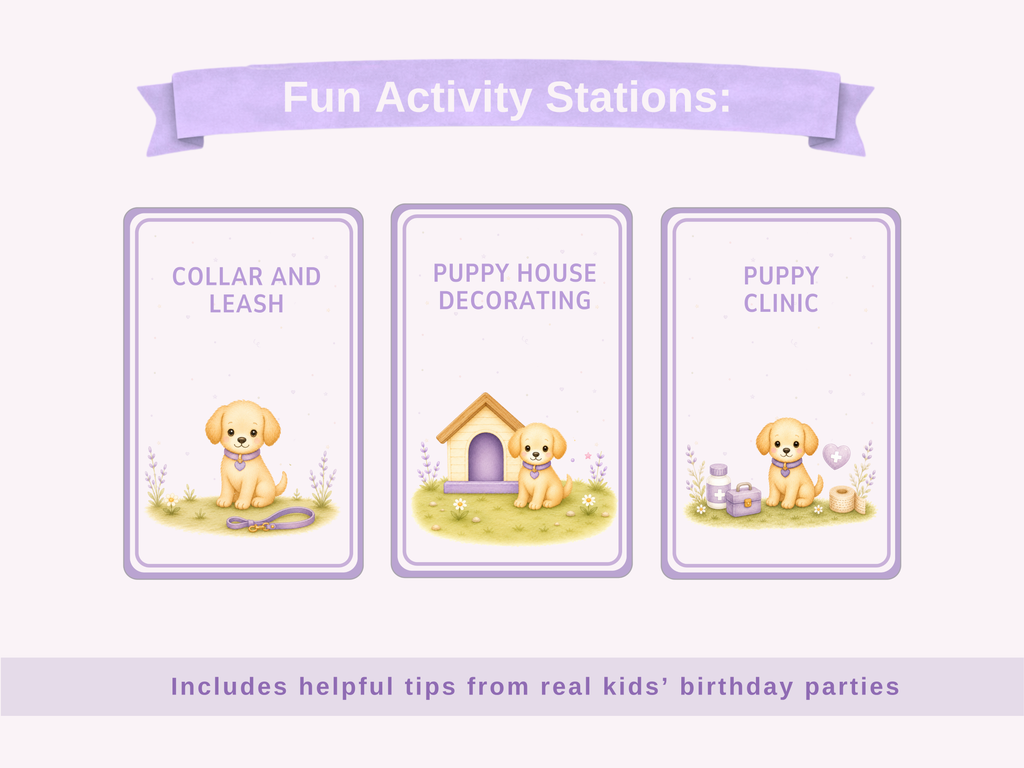 Adopt a Puppy Party Guide | Printable Birthday Party Kit for Kids
