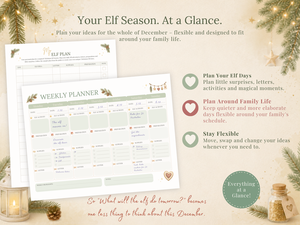 Christmas Elf Workbook | Printable Elf Planner & Tradition Organizer