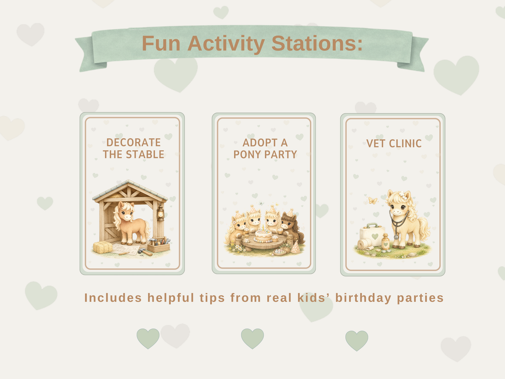 Adopt a Pony Party Guide | Printable Birthday Party Kit for Kids