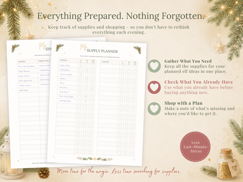 Christmas Elf Workbook | Printable Elf Planner & Tradition Organizer