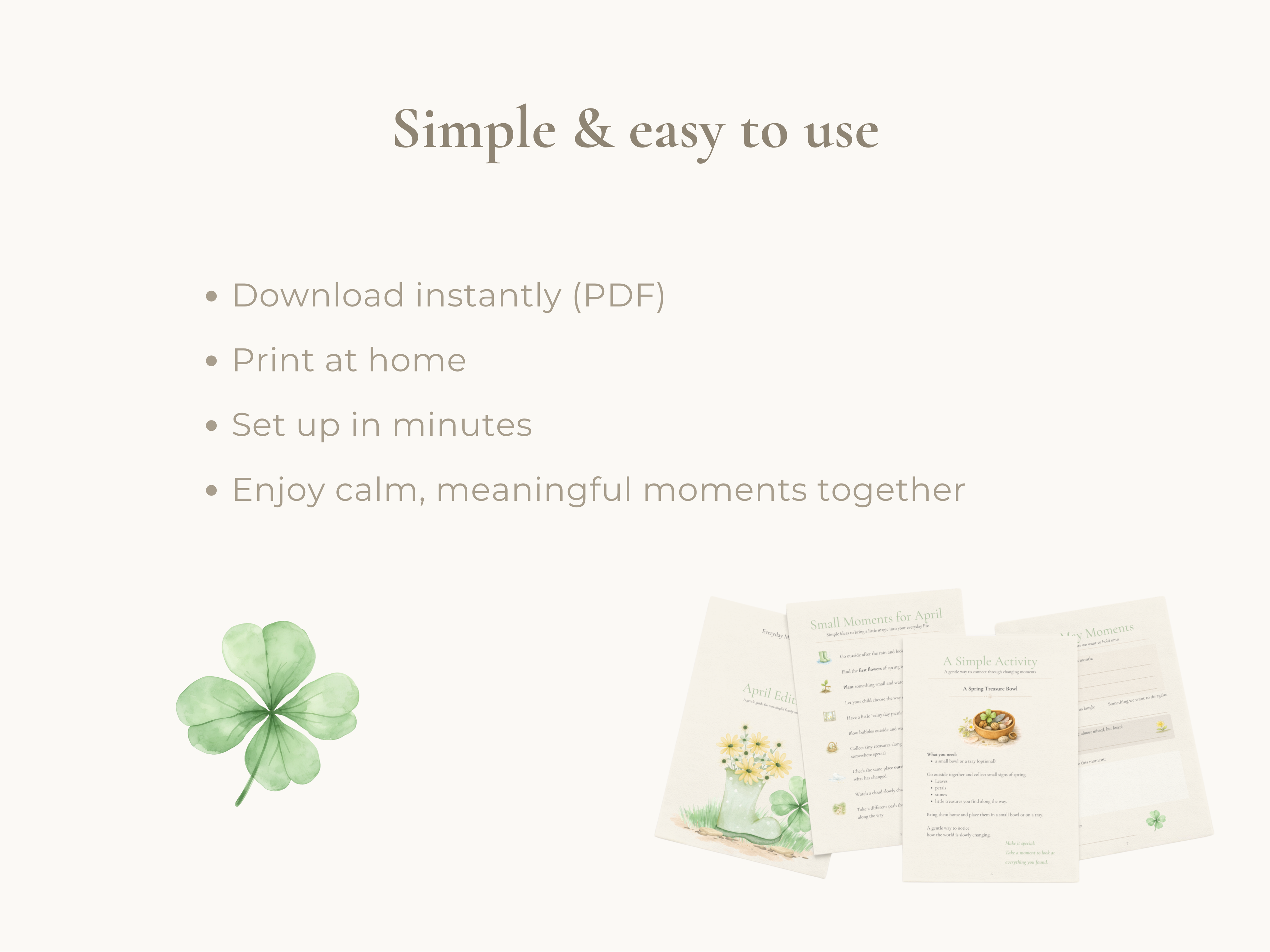 April Family Moments Guide | Printable Family Activities & Rituals