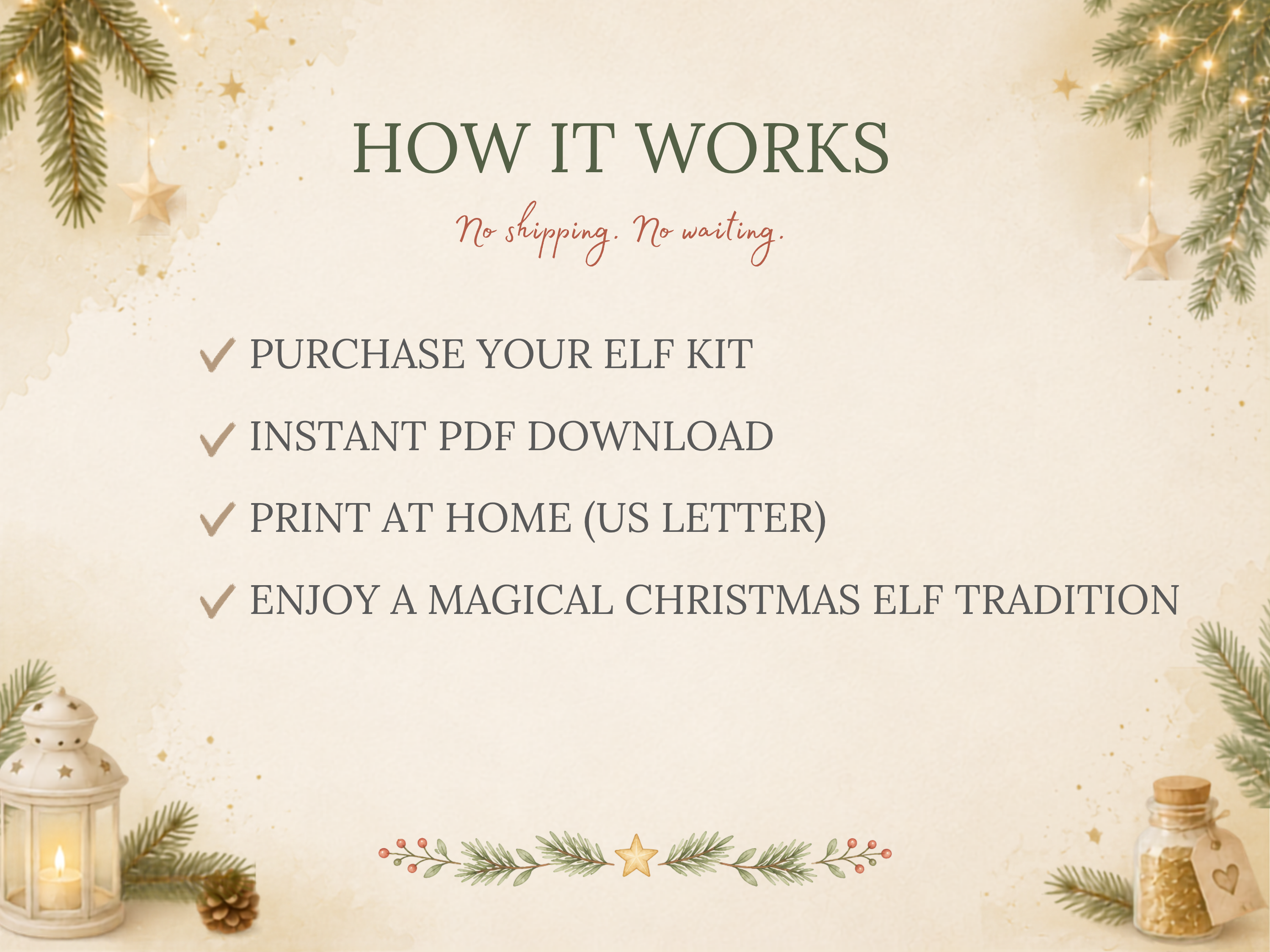 Christmas Elf Kit with Letters | 33-Day Printable Christmas Guide & Workbook