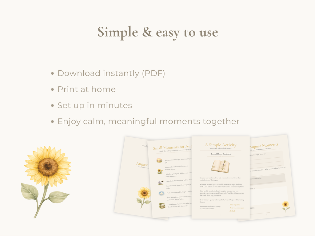 August Family Moments Guide | Printable Family Activities & Rituals