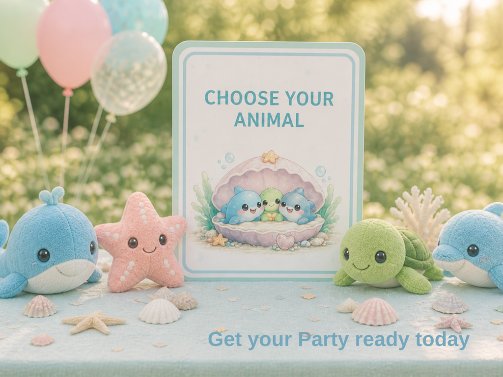 Adopt an Ocean Animal Party Guide | Printable Birthday Party Kit for Kids