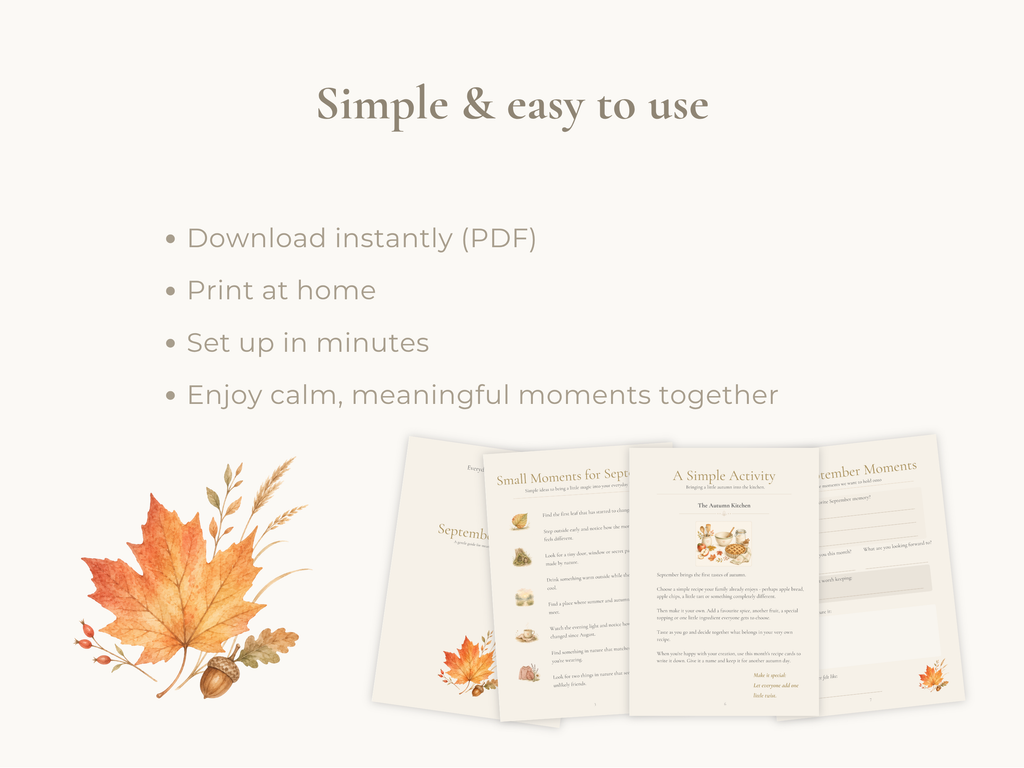 September Family Moments Guide | Printable Family Activities & Rituals