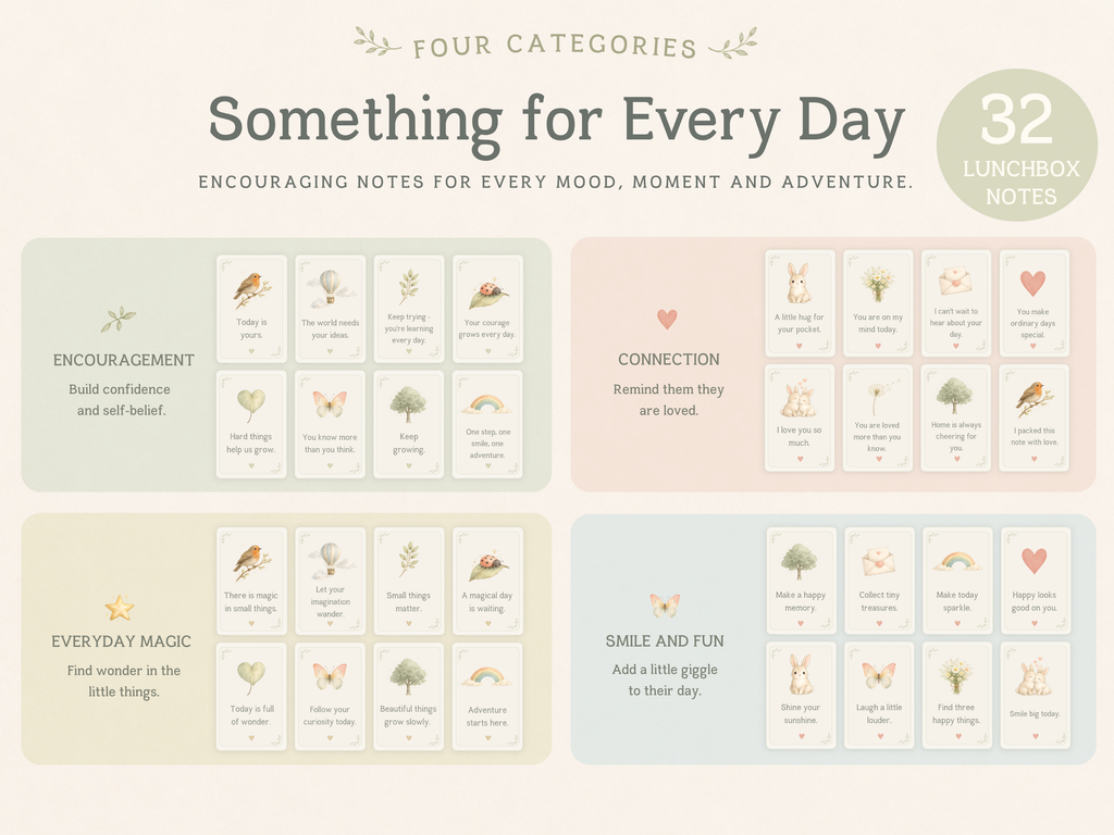 Lunchbox Notes for Kids | Printable School Lunch Notes
