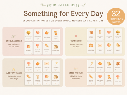 Autumn Lunchbox Notes for Kids | Printable Fall School Lunch Notes