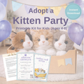 Adopt a Kitten Party Guide | Printable Birthday Party Kit for Kids
