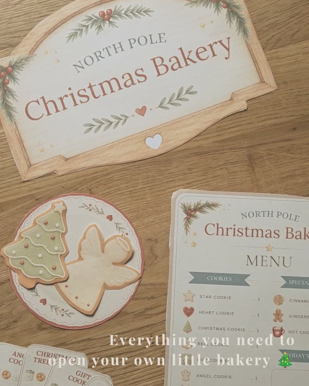 Christmas Bakery | Printable Pretend Play Kit